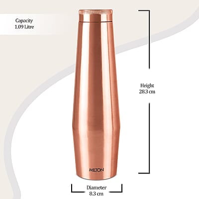 MILTON Copper Crown 1100 Water Bottle, 1.09 Litre, 1 Piece