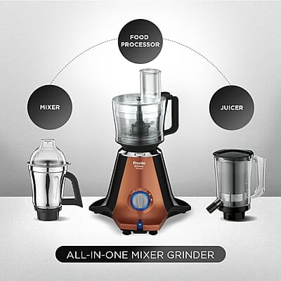 Preethi Zodiac Stardust Mixer Grinder for Kitchen, 5 Jars 750 Watt Mixie
