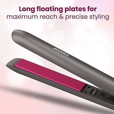 AGARO Hair Straightener, Ceramic Coated Titanium Plate HS1957 AGARO Hair Straightener, Ceramic Coated Titanium Plate HS1957