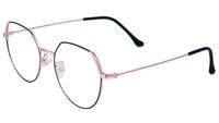 Female Oversized Spectacle Frames. Transparent ARC Lens. Rose Gold & Black Color Metal Frame. Female Oversized Spectacle Frames. Transparent ARC Lens. Rose Gold & Black Color Metal Frame.
