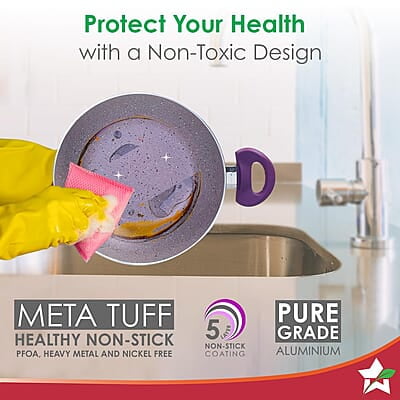 Wonderchef Royal Velvet Non-stick 26cm Kadhai with Lid and Handles 3 mm thick Wonderchef Royal Velvet Non-stick 26cm Kadhai with Lid and Handles 3 mm thick