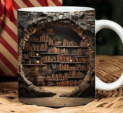 D Book Mug Wrap, 11oz Mug Design, 3D Bookshelf Mug Sublimation Printed Coffee MUG D Book Mug Wrap, 11oz Mug Design, 3D Bookshelf Mug Sublimation Printed Coffee MUG