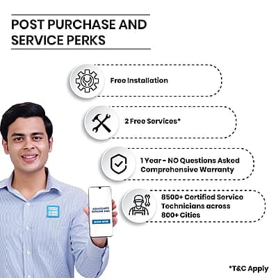 Aquaguard Champ RO+UV Water Purifier | Free Service Plan Worth ₹2000 | Suitable for Borewell, Tanker & Municipal Water | 30x Impurity Removal vs Local Purifiers