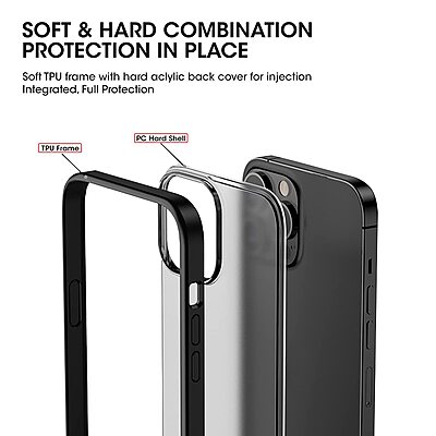GRIPP Amaze Back Case Compatible iPhone 13 Pro Max 6.7 inch Scratch Resistance PC Shield with Tough Bumper Drop Tested Total Protection Back Cover - (Black) GRIPP Amaze Back Case Compatible iPhone 13 Pro Max 6.7 inch Scratch Resistance PC Shield with Tough Bumper Drop Tested Total Protection Back Cover - (Black)