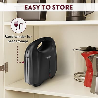 Borosil Klassy 800 Watt Sandwich Maker, 2 Slice Sandwich Maker, Non-stick Nontoxic plates opens 90°, BPA & PTFE Free Borosil Klassy 800 Watt Sandwich Maker, 2 Slice Sandwich Maker, Non-stick Nontoxic plates opens 90°, BPA & PTFE Free