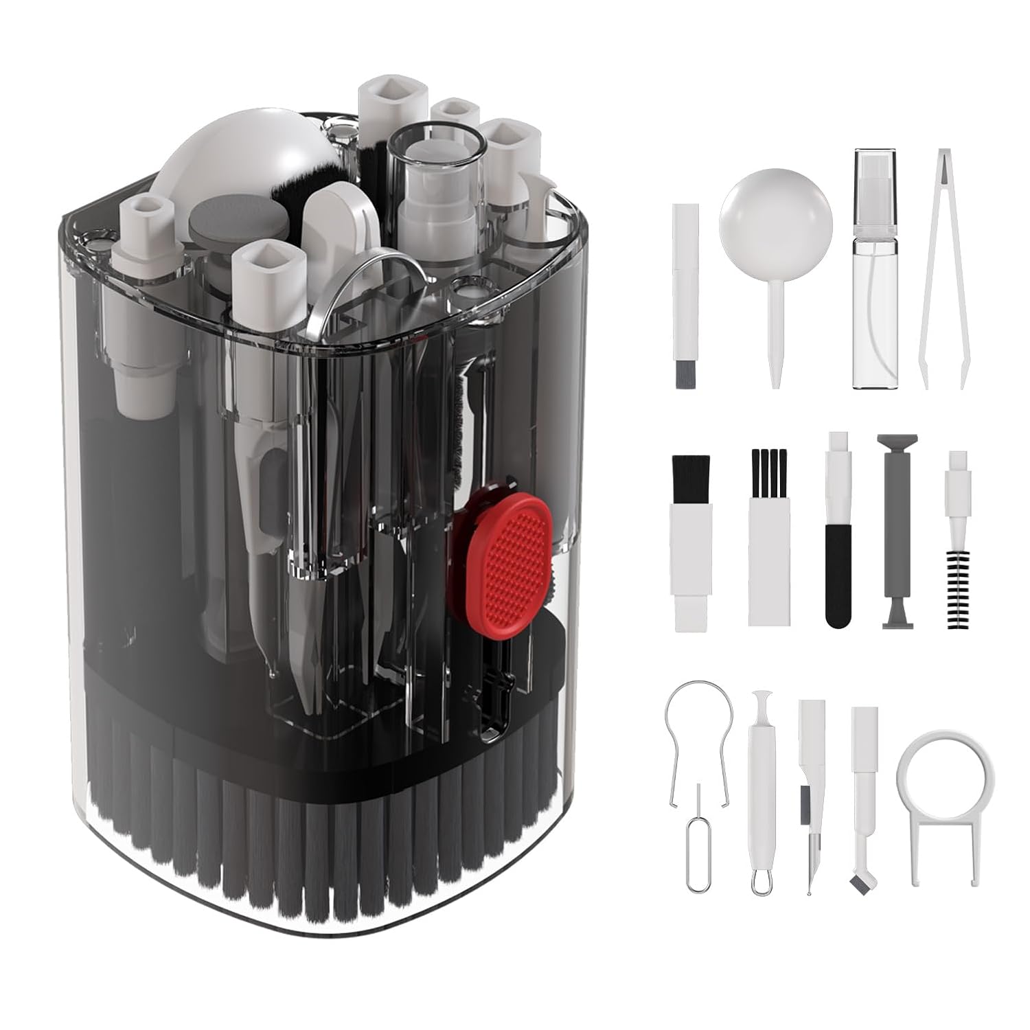 Portronics Clean T 21 in 1 Smart Multifunctional Gadget Cleaning Kit for Laptops, Smartphones, Keyboard, Earbuds, Earphone, Camera Lens, Mist Spray, Air Blower, Long Brush, Key Puller (Black) Portronics Clean T 21 in 1 Smart Multifunctional Gadget Cleaning Kit for Laptops, Smartphones, Keyboard, Earbuds, Earphone, Camera Lens, Mist Spray, Air Blower, Long Brush, Key Puller (Black)