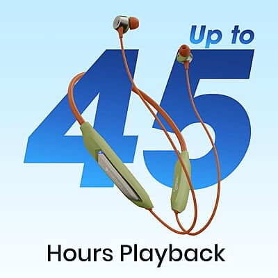 ZEBRONICS Yoga N3 with 46 Hours Backup,Bluetooth V5.2 Wireless Neckband,Enc Calling,Gaming Mode (Upto 50Ms),Voice Assistant,Dual Pairing,Splash Proof&Type C in-ear