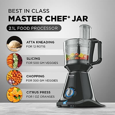 Preethi Zodiac Mg-218 Mixer Grinder for Kitchen, 5 Jars 750 Watt Mixie