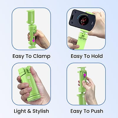 Portronics Mobot Clip Mobile Holder with 360° Adjustable Angles, Light Weight, Pocket Friendly, Mobile Stand for Table