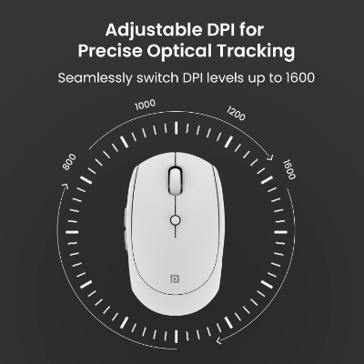 Portronics Toad III Wireless Mouse with Bluetooth & 2.4 GHz Dual Connectivity, Rechargeable, 6 Buttons, Adjustable DPI, Silicon Grip & Ergonomic Design for PC, Laptop, Mac (White) Portronics Toad III Wireless Mouse with Bluetooth & 2.4 GHz Dual Connectivity, Rechargeable, 6 Buttons, Adjustable DPI, Silicon Grip & Ergonomic Design for PC, Laptop, Mac (White)