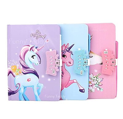 Unicorn Lock Diary With Pen Unicorn Lock Diary With Pen