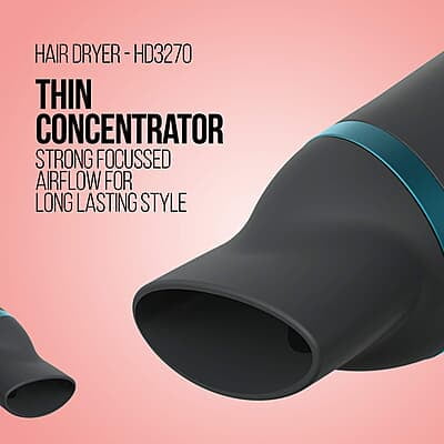 Havells 1700W 2-In-1 Hair Dryer With Diffuser & Thin Concentrator Heat Balance Technology