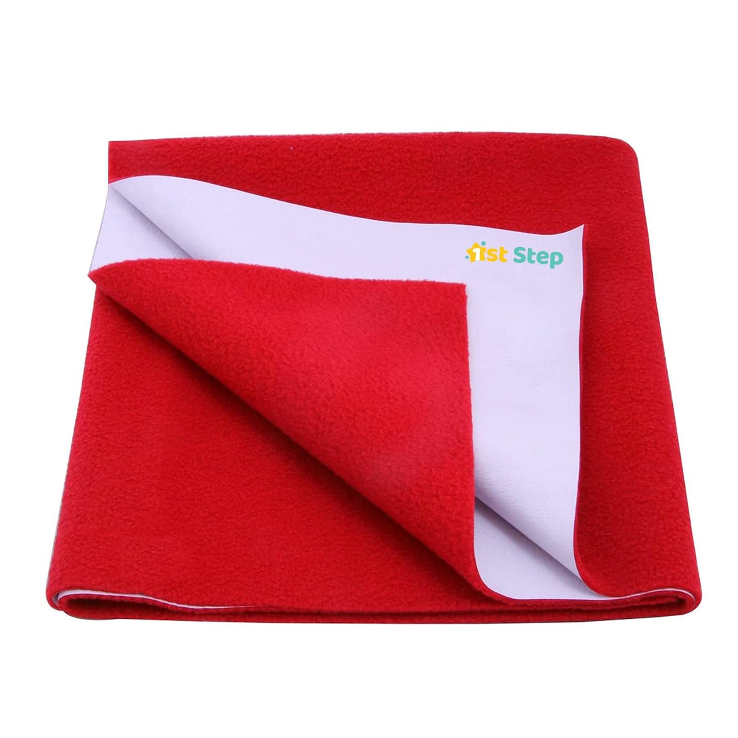 1st Step Supa - Dry Extra Absorbent Dry Sheet/Bed Protector/Mattress Protector (Red, Medium (100 * 70 cm))