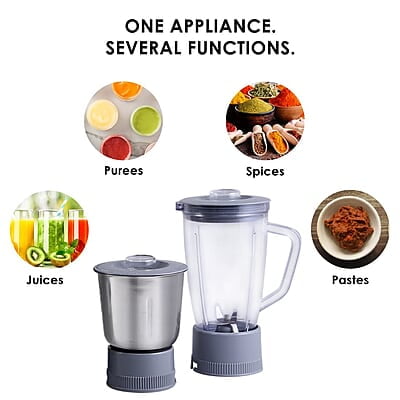 Wonderchef Prato Juicer Mixer Grinder with grinding & Blending jars 500W Powerful Motor Wonderchef Prato Juicer Mixer Grinder with grinding & Blending jars 500W Powerful Motor