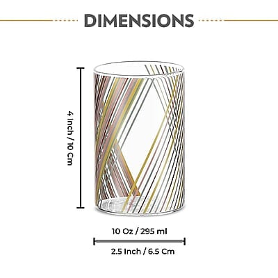 Borosil Artisan Prism 295 ml 6 pcs Set Transparent Drinking Glass |Borosilicate Glass Tumblers for Water, Cold Drinks, Juice| Flame Proof, Microwave & Dishwasher Safe | for Daily use & Gifting