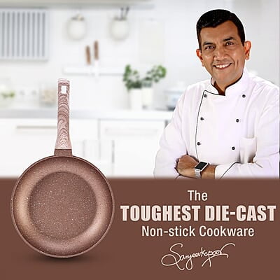 Wonderchef Duralife Die-cast 24 cm Fry Pan 5 Layer Healthy Duramax Non-Stick Coating 1.7 litres