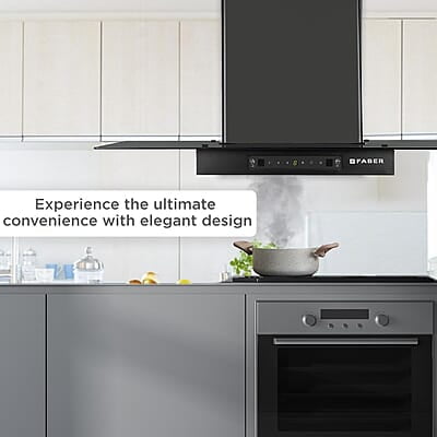 Faber 90cm 1200 m3/hr, Autoclean Chimney Baffle Filter Italian design - Made in India