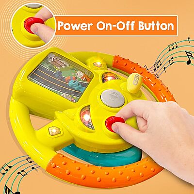 Steering Wheel Toy for Kids Simulation Driving Car Toy with Light & Sound Steering Wheel Toy for Kids Simulation Driving Car Toy with Light & Sound