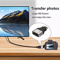 Mini HDMI (M) to 8K HDMI 2.1 (F) Adapter, 8K @60Hz, 4K @120Hz, Dynamic HDR, 3D & eARC for TV, Projector, Laptop Mini HDMI (M) to 8K HDMI 2.1 (F) Adapter, 8K @60Hz, 4K @120Hz, Dynamic HDR, 3D & eARC for TV, Projector, Laptop