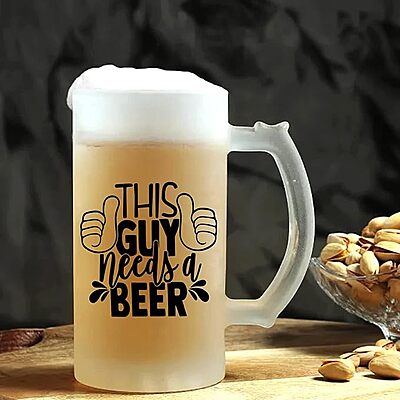 Sublimation Printed Froaster Beer Mug With Glass Designer Frosted Beer Mug I Gift For Husband, Friends Sublimation Printed Froaster Beer Mug With Glass Designer Frosted Beer Mug I Gift For Husband, Friends