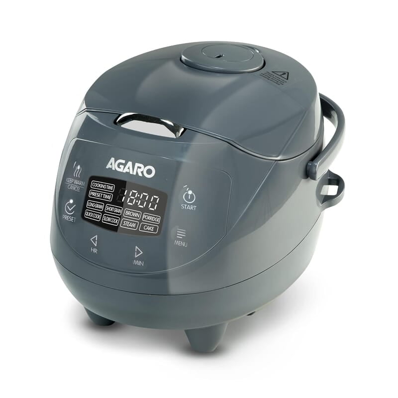 AGARO Imperial Electric Rice Cooker, 2L Ceramic Coated Inner Bowl, Steam Basket, 8 Preset Cooking Function with Advanced Fuzzy Logic 350W