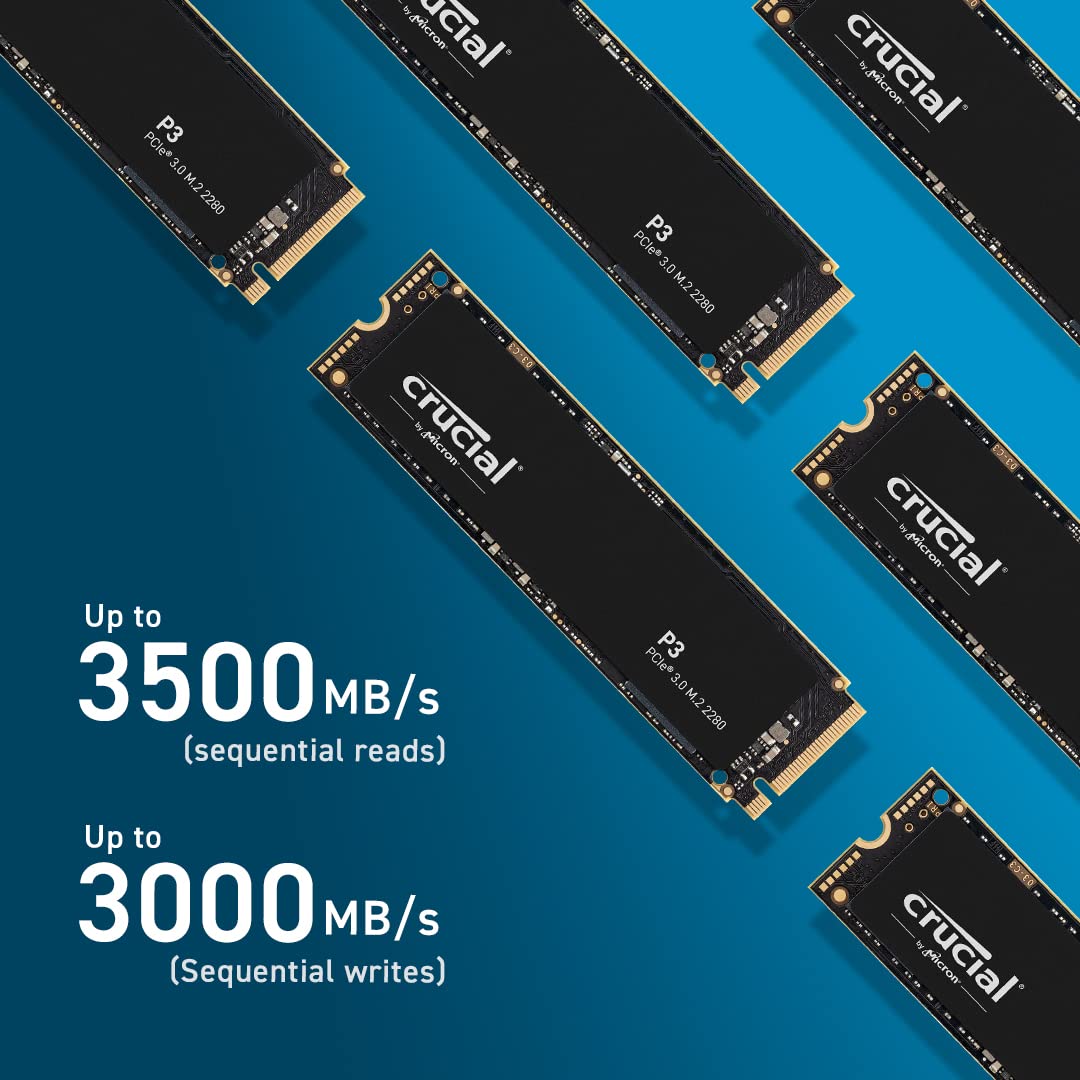 Crucial P3 500GB PCIe 3.0 NVMe SSD