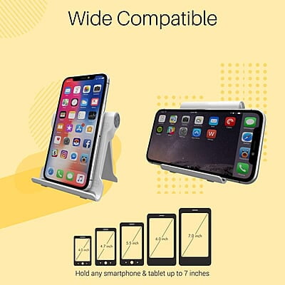 Portronics Modesk 200 Universal Mobile Phone Tabletop Stand for Desktop Table for All Device Size Upto 7 Inch