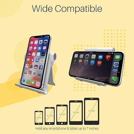 Portronics Modesk 200 Universal Mobile Phone Stand for Desktop Table for All Device Size Upto 7 inch Portronics Modesk 200 Universal Mobile Phone Stand for Desktop Table for All Device Size Upto 7 inch