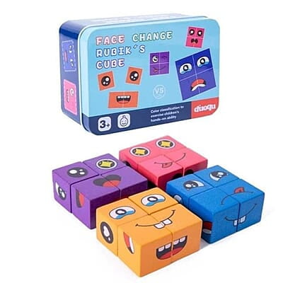Emoji Cube Face Change Game for Kids, Learning Educational Emotion Change Blocks, Cute Face Changing Cube, Expressions Puzzles Toy for Kids Ages 3 Years and Up 54 Cards Emoji Cube Face Change Game for Kids, Learning Educational Emotion Change Blocks, Cute Face Changing Cube, Expressions Puzzles Toy for Kids Ages 3 Years and Up 54 Cards