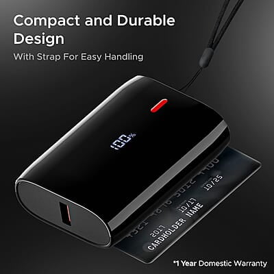 boAt  EnergyShroom PB300 Air 10000mAh Power Bank (Carbon Black)