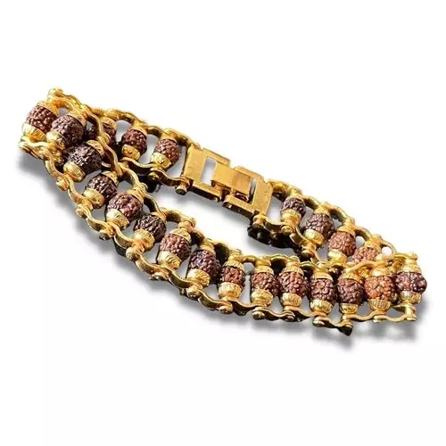 Original Gold Plated Modern Rudraksha Bracelet