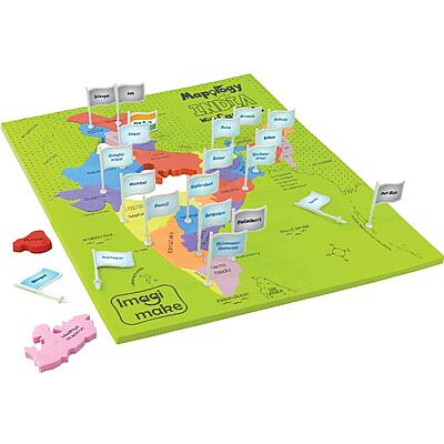 Imagimake Mapology India with State Capitals - Educational Toy and Learning Aid for Boys and Girls - India Map Puzzle - Jigsaw Puzzle, 25 Pieces, Kids Imagimake Mapology India with State Capitals - Educational Toy and Learning Aid for Boys and Girls - India Map Puzzle - Jigsaw Puzzle, 25 Pieces, Kids