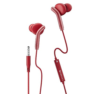 Zebronics Zeb-Bro in Ear Wired Earphones with Mic, 3.5mm Audio Jack, 10mm Drivers, Phone/Tablet Compatible