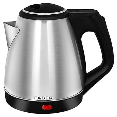 Faber Electric Kettle with Stainless Steel Body, FK 1.8 litres boiler for Water, SS