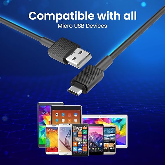 Portronics Konnect Link Micro USB Fast Charging Cable with 3.0A Output, 480Mbps Data Transfer, 1M Length for Smartphones, Tablet, Laptops & Other Micro USB Devices(White) Portronics Konnect Link Micro USB Fast Charging Cable with 3.0A Output, 480Mbps Data Transfer, 1M Length for Smartphones, Tablet, Laptops & Other Micro USB Devices(White)