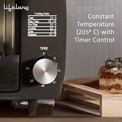 Lifelong OTG 9 Litre - Electric Oven Toaster Griller for Kitchen, Contant Temp - 1100W