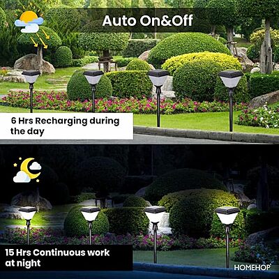 Garden Solar Light 10 LED Outdoor, Pathway, Home Decor, Waterproof, Decorative, Landscape,Bollard Lamp 2200mAh Garden Solar Light 10 LED Outdoor, Pathway, Home Decor, Waterproof, Decorative, Landscape,Bollard Lamp 2200mAh