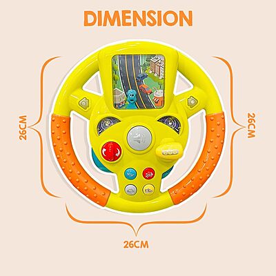 Steering Wheel Toy for Kids Simulation Driving Car Toy with Light & Sound Steering Wheel Toy for Kids Simulation Driving Car Toy with Light & Sound