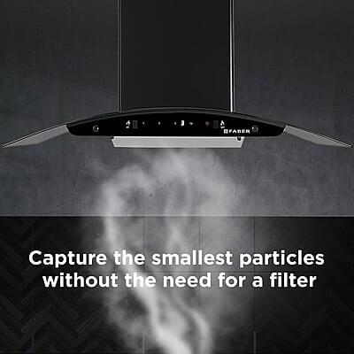 Faber 90cm 1200 m3/hr, Autoclean Chimney Filterless Touch & Gesture Control