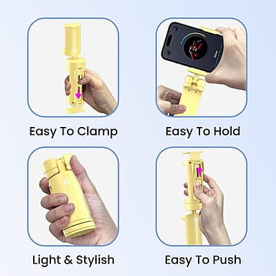 Portronics Mobot Clip Mobile Holder with 360° Adjustable Angles, Light Weight, Pocket Friendly, Mobile Stand for Table