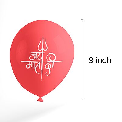 Happy Navratri Customized Balloons – Pack of 30 Multicolor Yellow, Orange & White Balloons for Navratri Decorations, Mandap & Home Décor