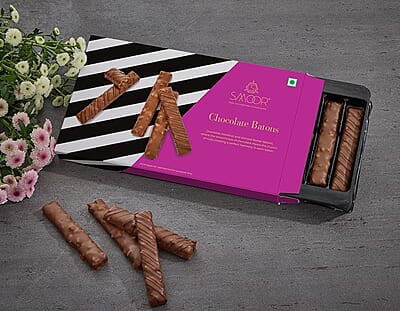 SMOOR Premium Chocolate Batons Creamy Couverture Chocolate Covered Sticks With Real Almond & Hazelnut