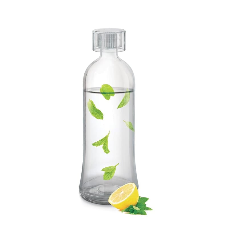 Treo By Milton Anchor Glass Fridge Water Bottle with Plastic Cap, Snug Fit Lid, Wide Base & Food Safe, Pack of 1, 750 ml Treo By Milton Anchor Glass Fridge Water Bottle with Plastic Cap, Snug Fit Lid, Wide Base & Food Safe, Pack of 1, 750 ml