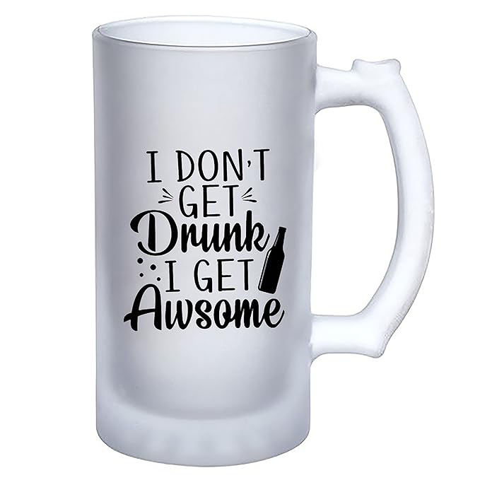 Sublimation Printed Froaster Beer Mug with Handle Funny Quotes, Frosted Beer Glass Sublimation Printed Froaster Beer Mug with Handle Funny Quotes, Frosted Beer Glass