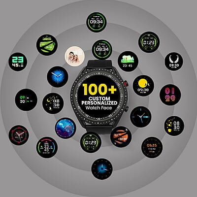 ZEBRONICS ZEB-FIT4220CH Smart Fitness Watch with Call Function via Built-in Speaker and Mic, SpO2, BP & Heart Rate Monitor, IP67 Water Resistant, 7 Sports Mode