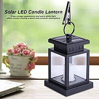 Candle Lantern, Our Garden Patio Yard Lamp LED Solar Powered Hanging Candle Light