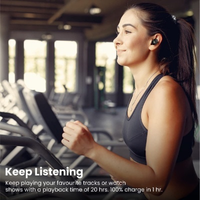 Portronics Harmonics Twins S3 Smart TWS Bluetooth 5.3 in Ear Earbuds with 20 Hrs Playtime, 8Mm Drivers, Type C Charging, Ipx4 Water Resistant, Low Latency, Lightweight Design(Black) Portronics Harmonics Twins S3 Smart TWS Bluetooth 5.3 in Ear Earbuds with 20 Hrs Playtime, 8Mm Drivers, Type C Charging, Ipx4 Water Resistant, Low Latency, Lightweight Design(Black)