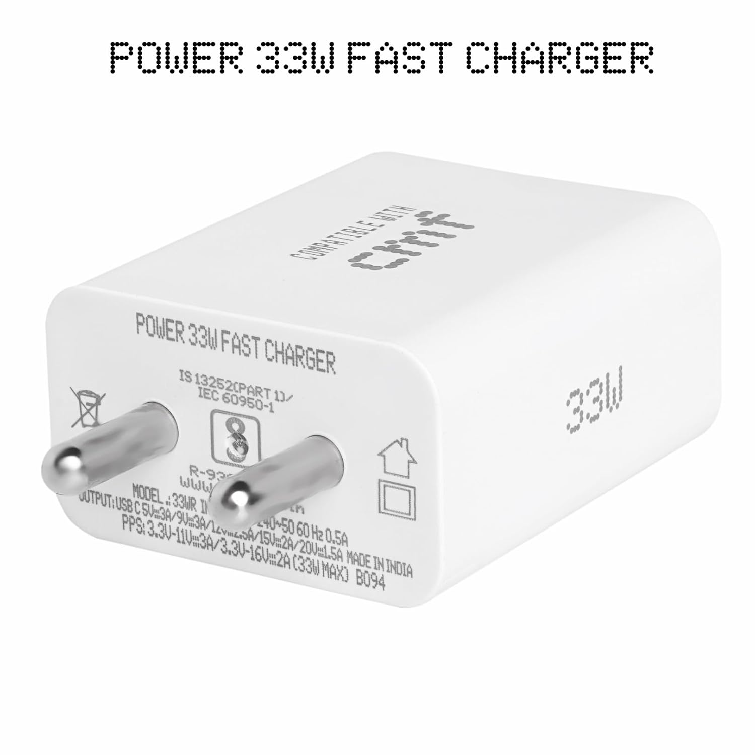CMF 33W Type-C Fast Charger Adapter , Compatible with Nothing Phone 1, Phone 2A, Phone 2 CMF 33W Type-C Fast Charger Adapter , Compatible with Nothing Phone 1, Phone 2A, Phone 2
