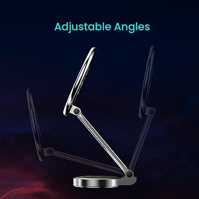 Portronics Mogun 3 Magnetic Car Phone Holder with 360° Rotation Base, Strong Magnets Metal Alloy Build