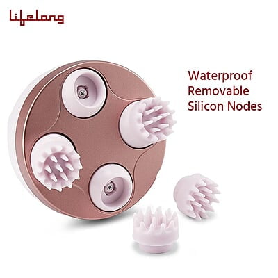 Lifelong LLM225 Rechargeable Head, Scalp Full Body Pain Relief Massager, Electric Head Kneading Massager,4 Speed Modes